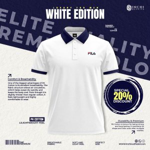Premium PK Cotton Polo shirt "White Edition"
